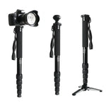 BEXIN MAS285 Support monopode portable en alliage d'aluminium pour appareil photo reflex numérique, idéal pour les voyages et les activités de plein air.