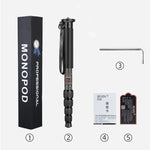 BEXIN MAS325 Support monopode portable en alliage d'aluminium pour appareil photo reflex numérique, idéal pour les voyages et les activités de plein air.