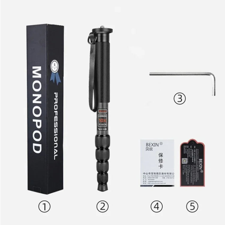 BEXIN MAS325 Support monopode portable en alliage d'aluminium pour appareil photo reflex numérique, idéal pour les voyages et les activités de plein air.