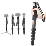 BEXIN P306C Support monopode portable en fibre de carbone pour appareil photo reflex numérique, idéal pour les voyages et les activités de plein air.