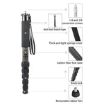 BEXIN P306C Support monopode portable en fibre de carbone pour appareil photo reflex numérique, idéal pour les voyages et les activités de plein air.