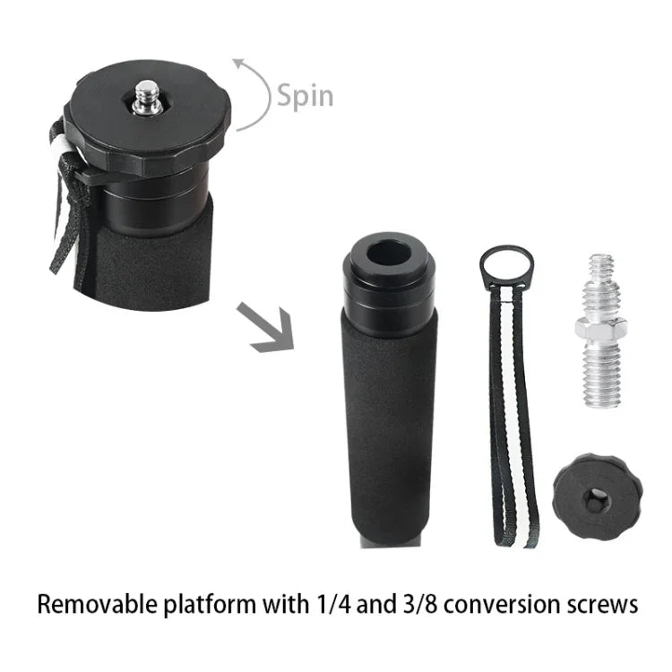 BEXIN P306C Support monopode portable en fibre de carbone pour appareil photo reflex numérique, idéal pour les voyages et les activités de plein air.