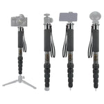 BEXIN P306C Support monopode portable en fibre de carbone pour appareil photo reflex numérique, idéal pour les voyages et les activités de plein air.