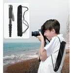 BEXIN P306C Support monopode portable en fibre de carbone pour appareil photo reflex numérique, idéal pour les voyages et les activités de plein air.