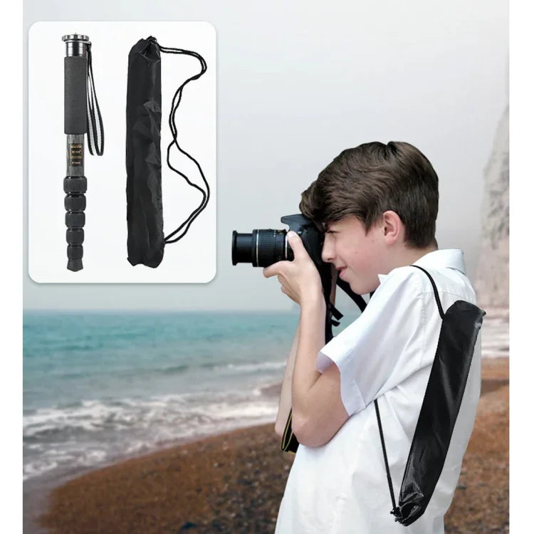 BEXIN P306C Support monopode portable en fibre de carbone pour appareil photo reflex numérique, idéal pour les voyages et les activités de plein air.