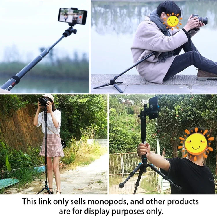 BEXIN P308 Support monopode portable en alliage d'aluminium pour appareil photo reflex numérique, idéal pour les voyages et les activités de plein air.