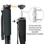 BEXIN P308B Support monopode portable en alliage d'aluminium pour appareil photo reflex numérique, idéal pour les voyages et les activités de plein air.