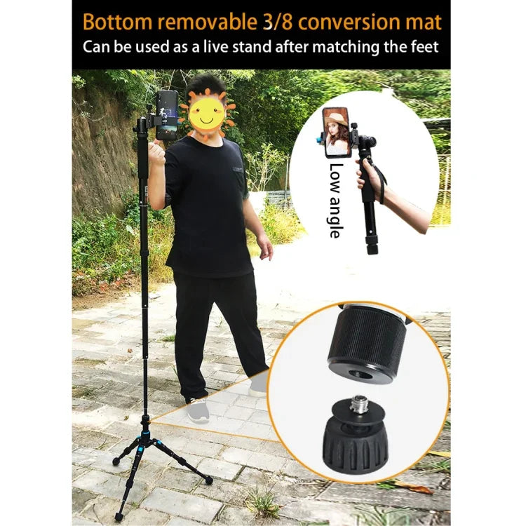 BEXIN P308B Support monopode portable en alliage d'aluminium pour appareil photo reflex numérique, idéal pour les voyages et les activités de plein air.