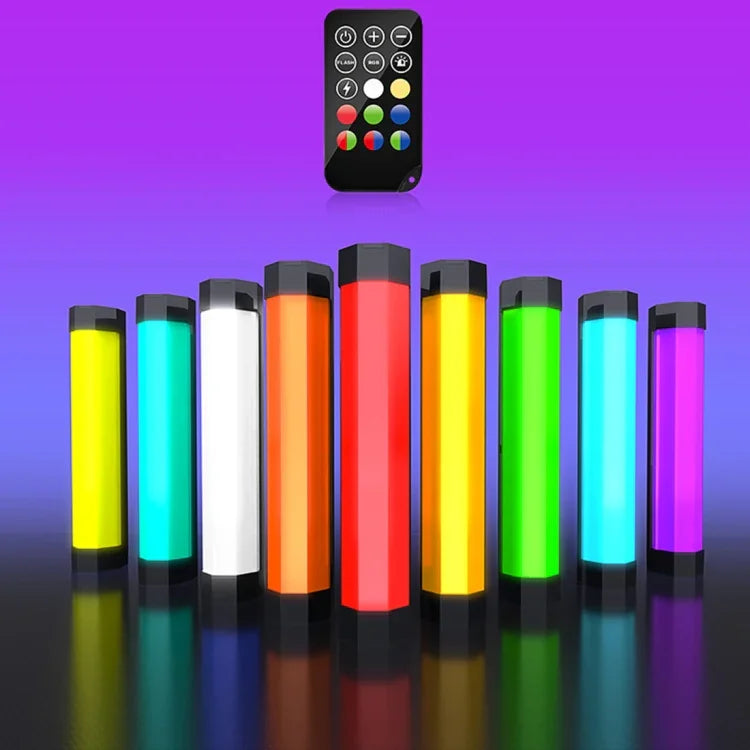 LUXCeO Bâton lumineux LED RGB multicolore pour photos et vidéos, contrôle par application, température de couleur réglable, étanche, lampe d'appoint portable avec télécommande, P200 RGB