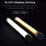 LUXCeO P7 Bâton lumineux LED étanche à double température de couleur pour photos et vidéos, avec télécommande, P7