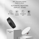 Plateau tournant électrique de 30 cm avec support d'affichage, accessoire de prise de vue vidéo et photographique, charge maximale : 100 kg, prise américaine, 30 cm.