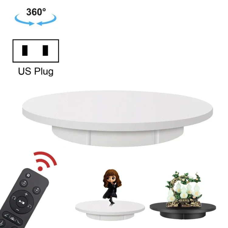 Plateau tournant électrique de 42 cm pour accessoires de tournage vidéo, charge maximale : 100 kg, alimentation secteur, prise américaine, 42 cm, prise américaine