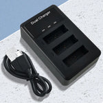 Chargeur triple USB avec câble USB pour écran LCD Sony NP-BX1 (3 canaux)