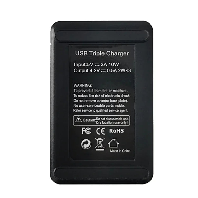 Chargeur triple USB avec câble USB pour écran LCD Sony NP-BX1 (3 canaux)