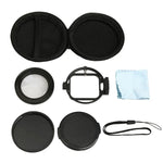 Objectif macro professionnel 58 mm x16 pour caméra d'action GoPro HERO5 Sport, filtre macro, base d'objectif, bague d'adaptation, capuchon de protection, dragonne anti-perte et chiffon de nettoyage inclus.