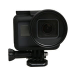 Filtres d'objectif professionnels 52 mm pour caméra d'action sportive GoPro HERO5 (CPL + UV + ND8 + ND2 + Star 8 + Rouge + Jaune + FLD/Violet) et bague d'adaptation pour boîtier étanche, 10 en 1