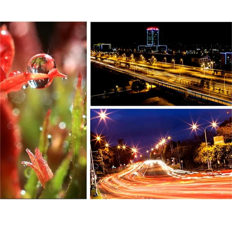 Filtres d'objectif professionnels 52 mm pour caméra d'action sportive GoPro HERO5 (CPL + UV + ND8 + ND2 + Star 8 + Rouge + Jaune + FLD/Violet) et bague d'adaptation pour boîtier étanche, 10 en 1
