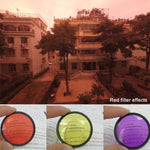 Filtres d'objectif professionnels 52 mm pour caméra d'action sportive GoPro HERO5 (CPL + UV + ND8 + ND2 + Star 8 + Rouge + Jaune + FLD/Violet) et bague d'adaptation pour boîtier étanche, 10 en 1