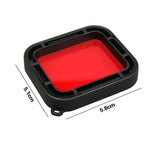 Boîtier de protection étanche 30 m en PC et ABS pour GoPro HERO5 + filtre rouge quadrant pour objectif avec boucle, fixation basique, vis longue et dragonne anti-perte.