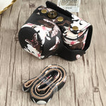 Étui pour appareil photo Sony A6000 / A6300 / A6400 / Nex 6 en cuir PU à motif floral