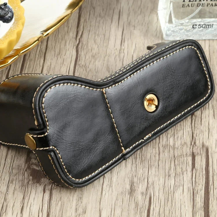 Base d'étui demi-dos en cuir PU avec filetage 1/4 pouce pour Canon EOS 77D / 800D, Pour Canon EOS 77D, Pour Canon EOS 77D