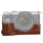 Étui demi-boîtier en cuir PU avec filetage 1/4 pouce pour appareil photo Sony ILCE-7C/A7C