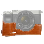 Étui demi-boîtier en cuir PU avec filetage 1/4 pouce pour appareil photo Sony ILCE-7C/A7C