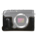 Étui demi-boîtier en cuir PU avec filetage 1/4 pouce pour appareil photo FUJIFILM XE4