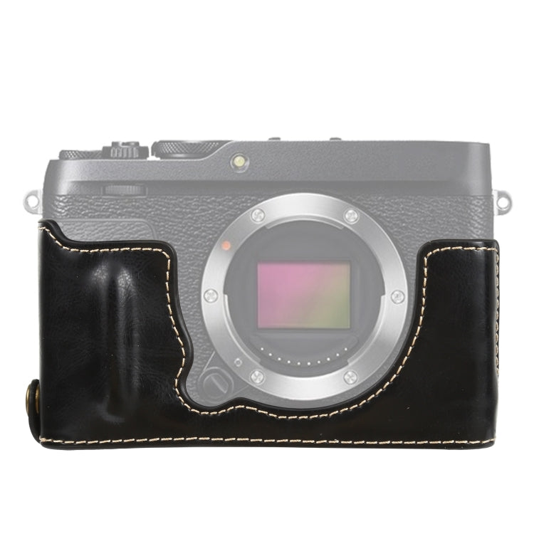 Étui demi-boîtier en cuir PU avec filetage 1/4 pouce pour appareil photo FUJIFILM XE4