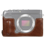 Étui demi-boîtier en cuir PU avec filetage 1/4 pouce pour appareil photo FUJIFILM XE4