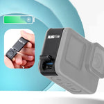 Cache latéral de batterie en alliage d'aluminium RUIGPRO pour GoPro HERO10 Black / HERO9 Black, cache latéral en alliage d'aluminium