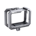 Cage de protection RUIGPRO pour GoPro HERO10 Black / HERO9 Black avec cadre de fixation en métal et double support pour accessoires, gris argenté