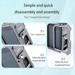 Cage de protection RUIGPRO pour GoPro HERO10 Black / HERO9 Black avec cadre de fixation en métal et double support pour accessoires, gris argenté