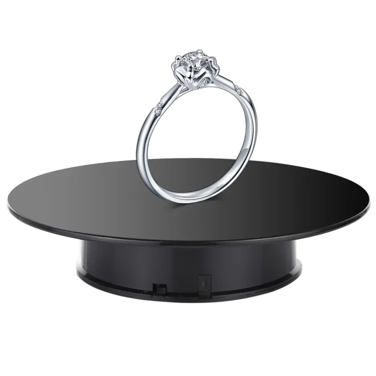 25cm 360 Degree Electric Rotating Mirror Surface Turntable Display Stand Video Shooting Props Turntable for Photography, Load 3kg, Powered by Battery, 25cm Mirror/Powered by Battery(B), 25cm Mirror/Powered by Battery(W), 25cm Mirror/Powered by Battery(WB)