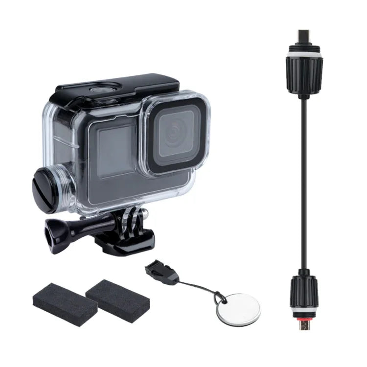 Boîtier étanche de charge 30 m avec boucle et vis pour GoPro HERO10 Black / HERO9 Black, compatible avec GoPro HERO9 Black / Charge