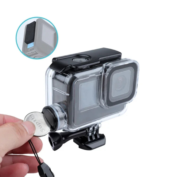 Boîtier étanche de charge 30 m avec boucle et vis pour GoPro HERO10 Black / HERO9 Black, compatible avec GoPro HERO9 Black / Charge
