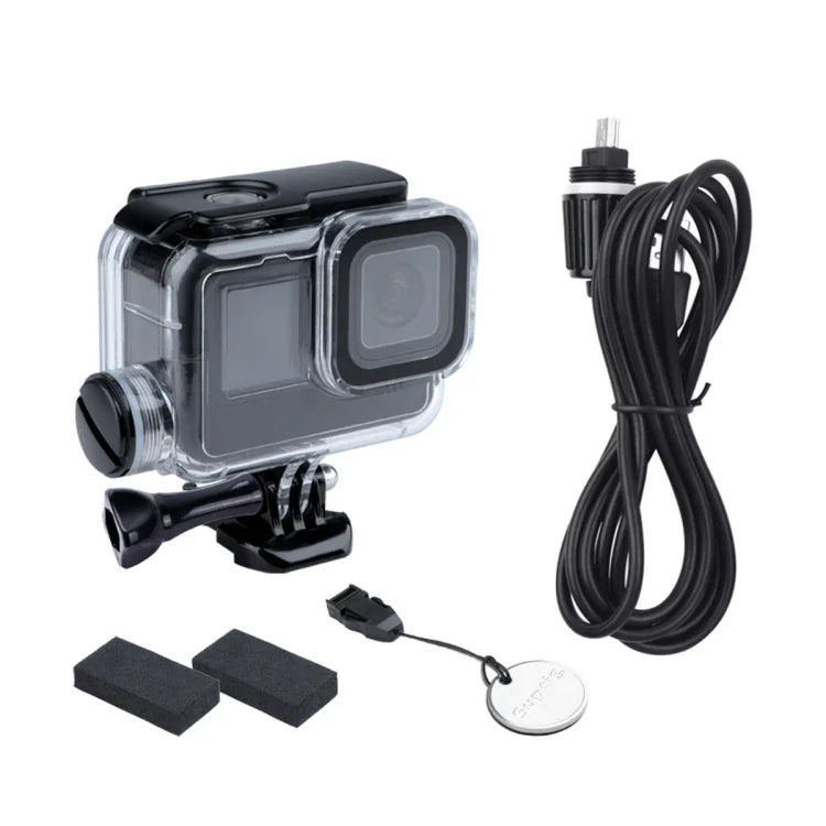 Boîtier étanche de charge 30 m avec boucle et vis pour GoPro HERO10 Black / HERO9 Black, compatible avec GoPro HERO9 Black / Charge