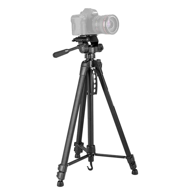 Support de trépied en alliage d'aluminium WeiFeng WT-3560 à 3 sections pliables pour diffusion en direct, WT-3560