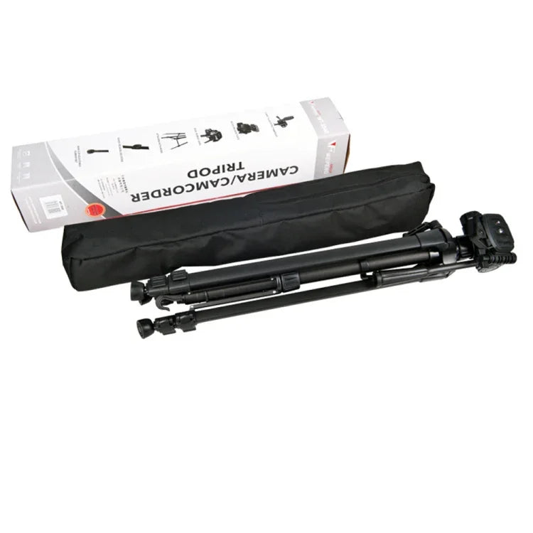 Support de trépied en alliage d'aluminium WeiFeng WT-3560 à 3 sections pliables pour diffusion en direct, WT-3560