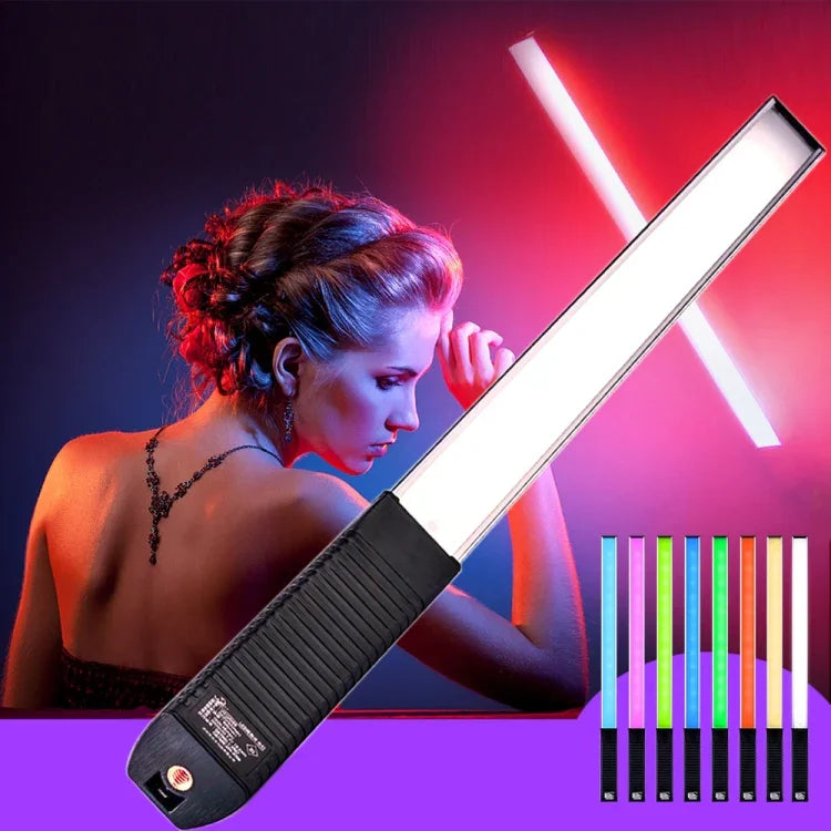 LUXCeO Q508A Lampe LED portable étanche pour photos et vidéos, 8 couleurs, avec télécommande.