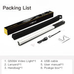 LUXCeO Q508A Lampe LED portable étanche pour photos et vidéos, 8 couleurs, avec télécommande.