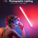LUXCeO Q508A Lampe LED portable étanche pour photos et vidéos, 8 couleurs, avec télécommande.