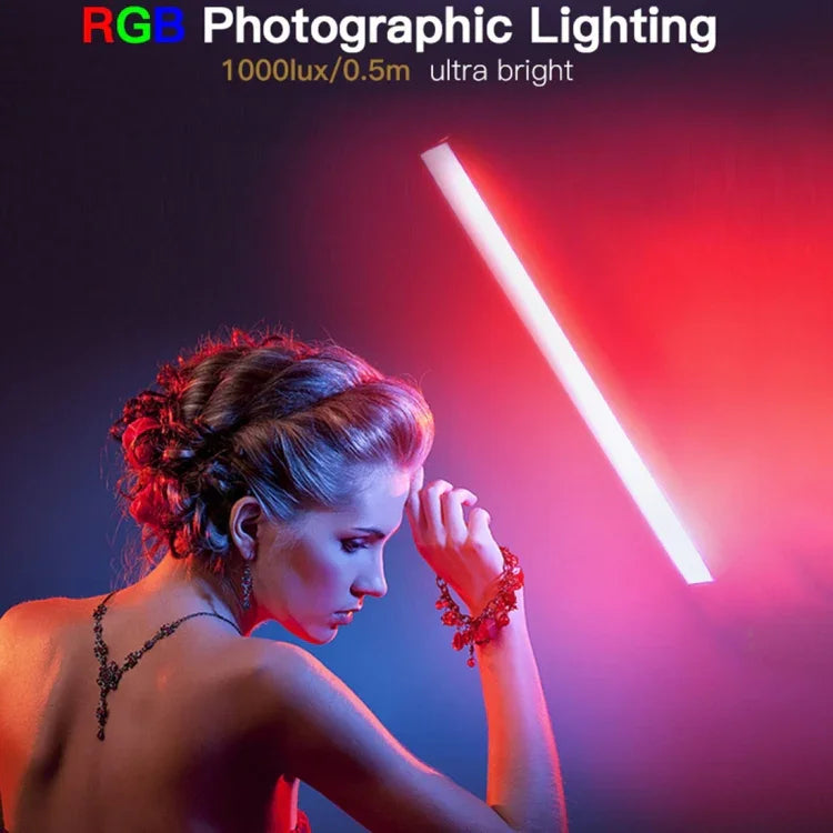 LUXCeO Q508A Lampe LED portable étanche pour photos et vidéos, 8 couleurs, avec télécommande.