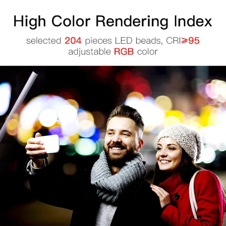 LUXCeO Q508A Lampe LED portable étanche pour photos et vidéos, 8 couleurs, avec télécommande.