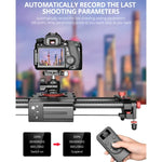 Rail de guidage électrique YELANGU L80TC 80 cm avec télécommande 2,4 GHz pour appareils photo reflex/caméras vidéo, L80TC 80 cm