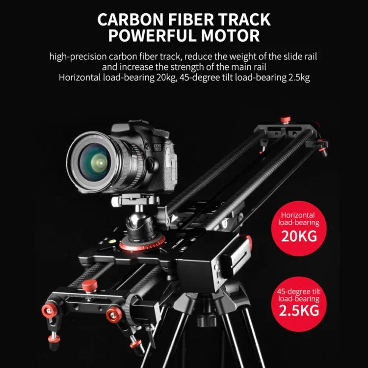 Rail de guidage électrique YELANGU L80TC 80 cm avec télécommande 2,4 GHz pour appareils photo reflex/caméras vidéo, L80TC 80 cm