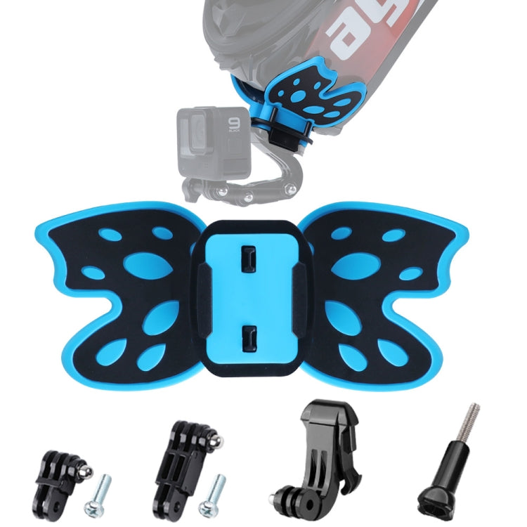 Adaptateur de fixation papillon pour casque avec bras pivotant à 3 axes, boucle en J et vis longue pour GoPro, Insta360, DJI et autres caméras d'action.