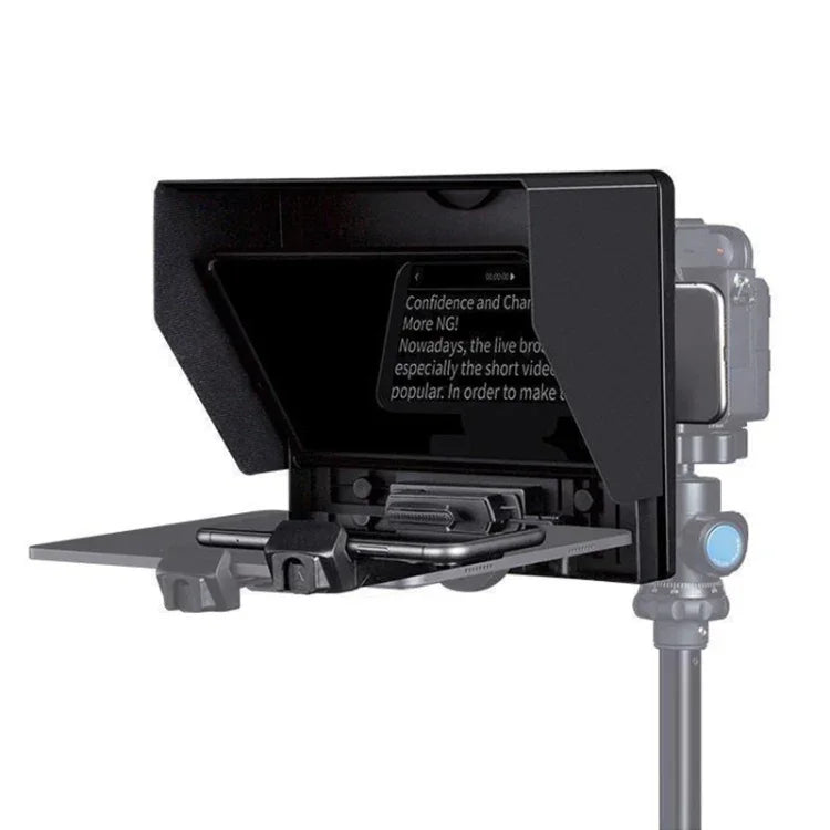 Téléprompteur pliable portable FEELWORLD TP10 de 10 pouces avec télécommande et bague d'adaptation d'objectif pour smartphones/tablettes de moins de 10 pouces, TP10