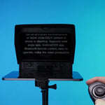Téléprompteur pliable portable FEELWORLD TP10 de 10 pouces avec télécommande et bague d'adaptation d'objectif pour smartphones/tablettes de moins de 10 pouces, TP10