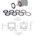 Téléprompteur pliable portable FEELWORLD TP10 de 10 pouces avec télécommande et bague d'adaptation d'objectif pour smartphones/tablettes de moins de 10 pouces, TP10